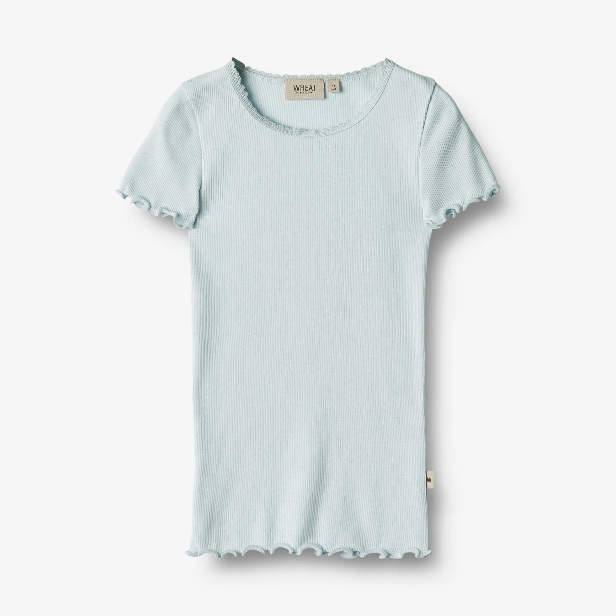 Rippen-T-Shirt S/S Katie - hellblau