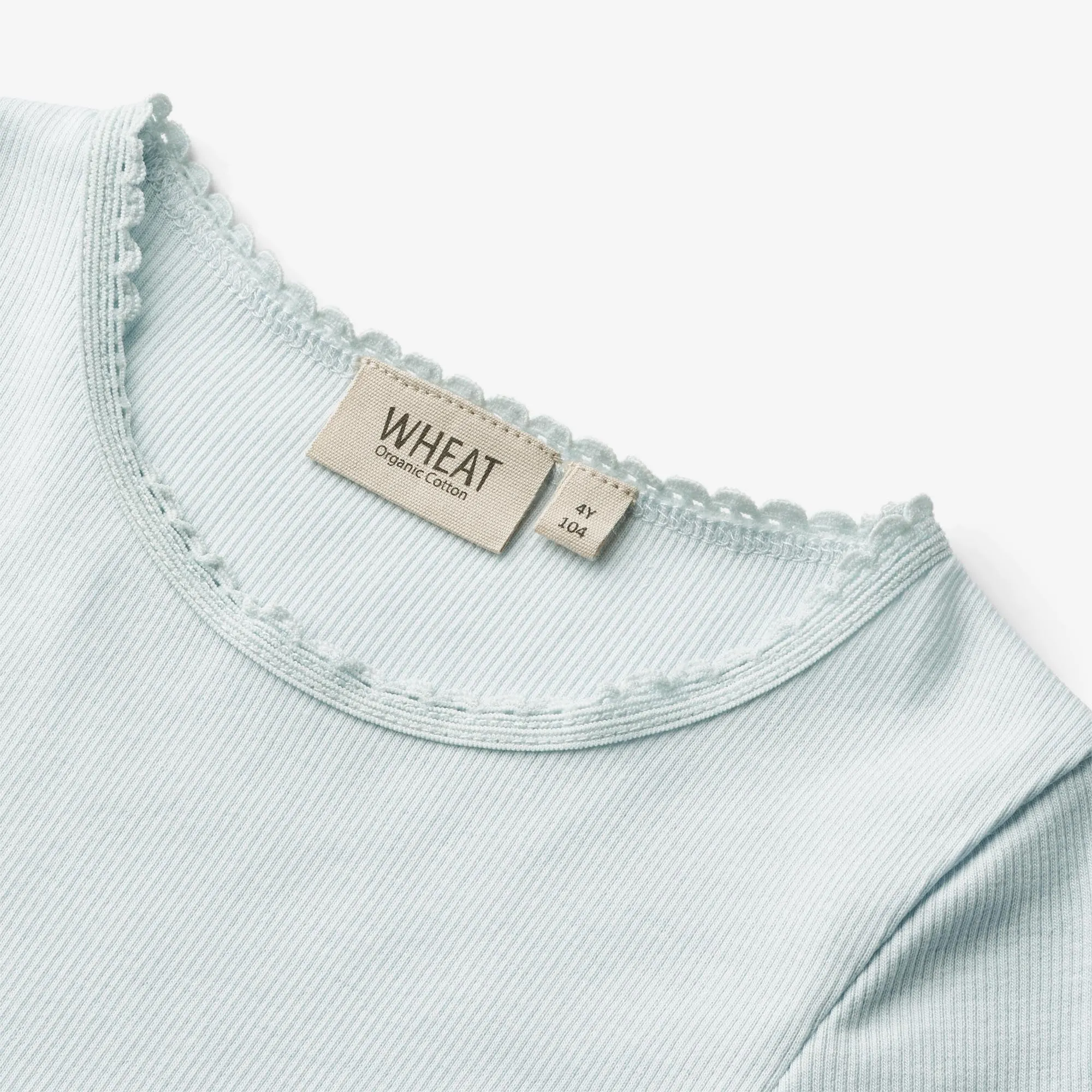 Rippen-T-Shirt S/S Katie - hellblau