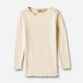 Rib T-Shirt L/S Reese - cream