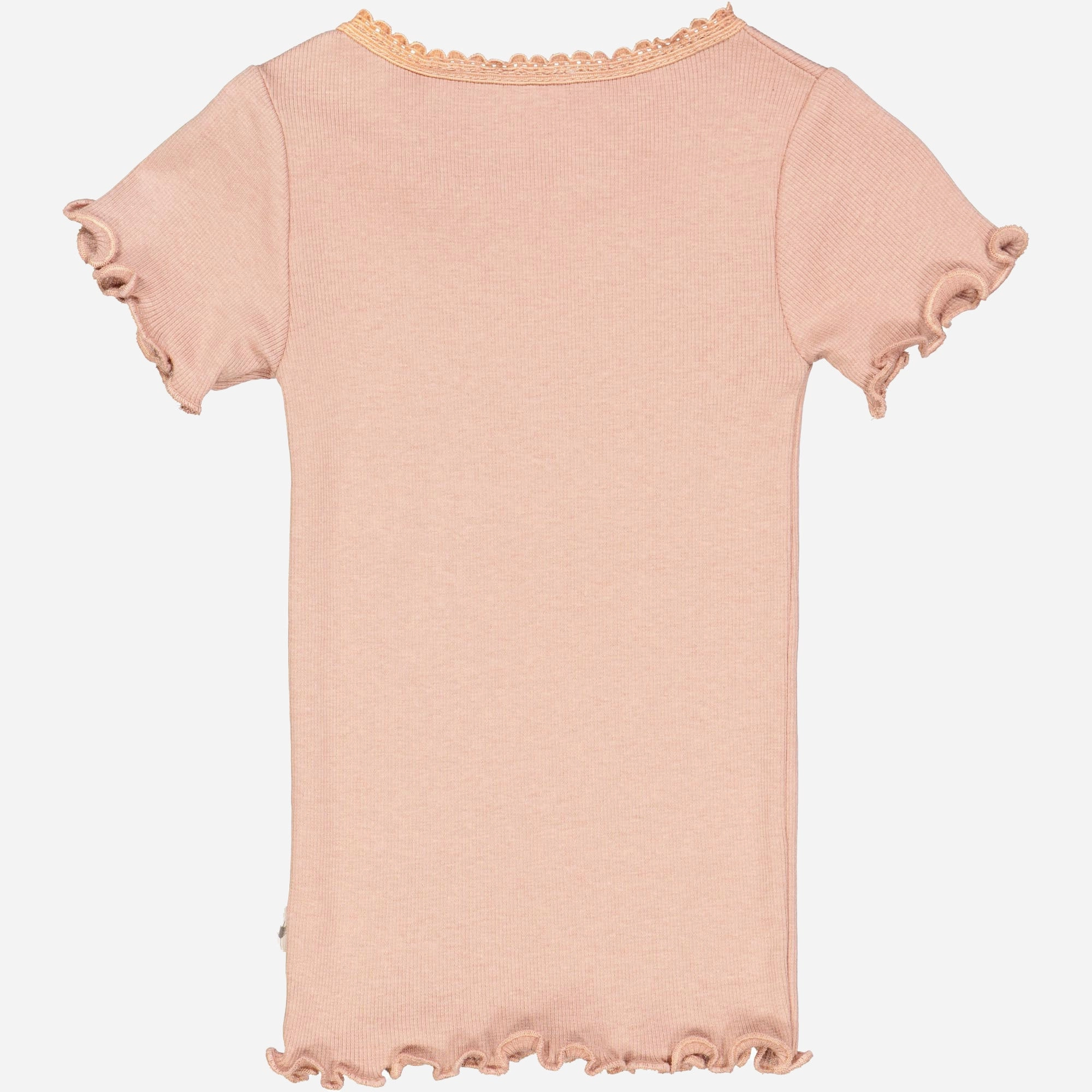 Rib T-Shirt Lace SS | Baby - rose dawn