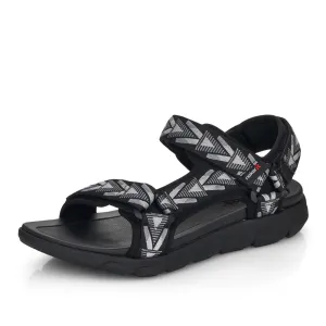 Rieker Schuhe 20802-00 Schwarz/Grau Sportlich