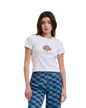 Ringel-Anordnung T-Shirt in Weiß