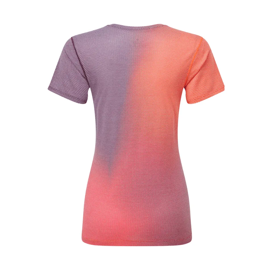 Ronhill Damen Tech Golden Hour T-Shirt in Pflaume/Sonnenuntergang-Fusion SS25