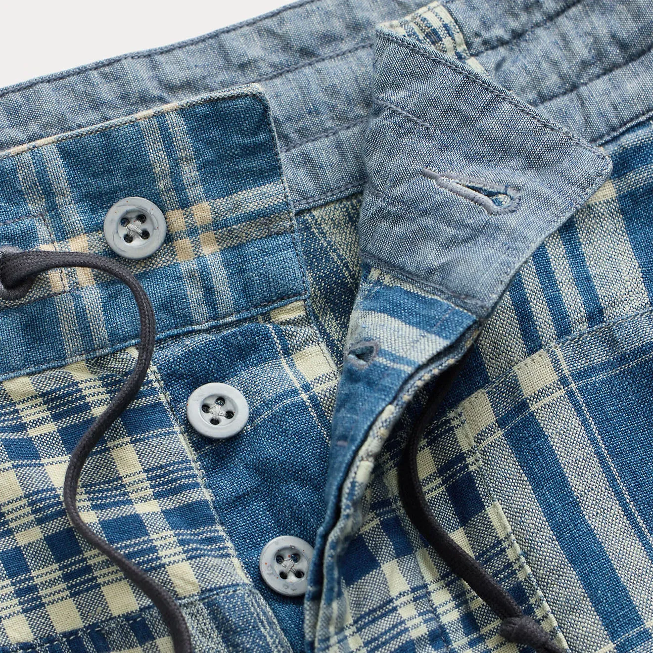 RRL By Ralph Lauren Stratford Flache Front Indigo / Creme Multi