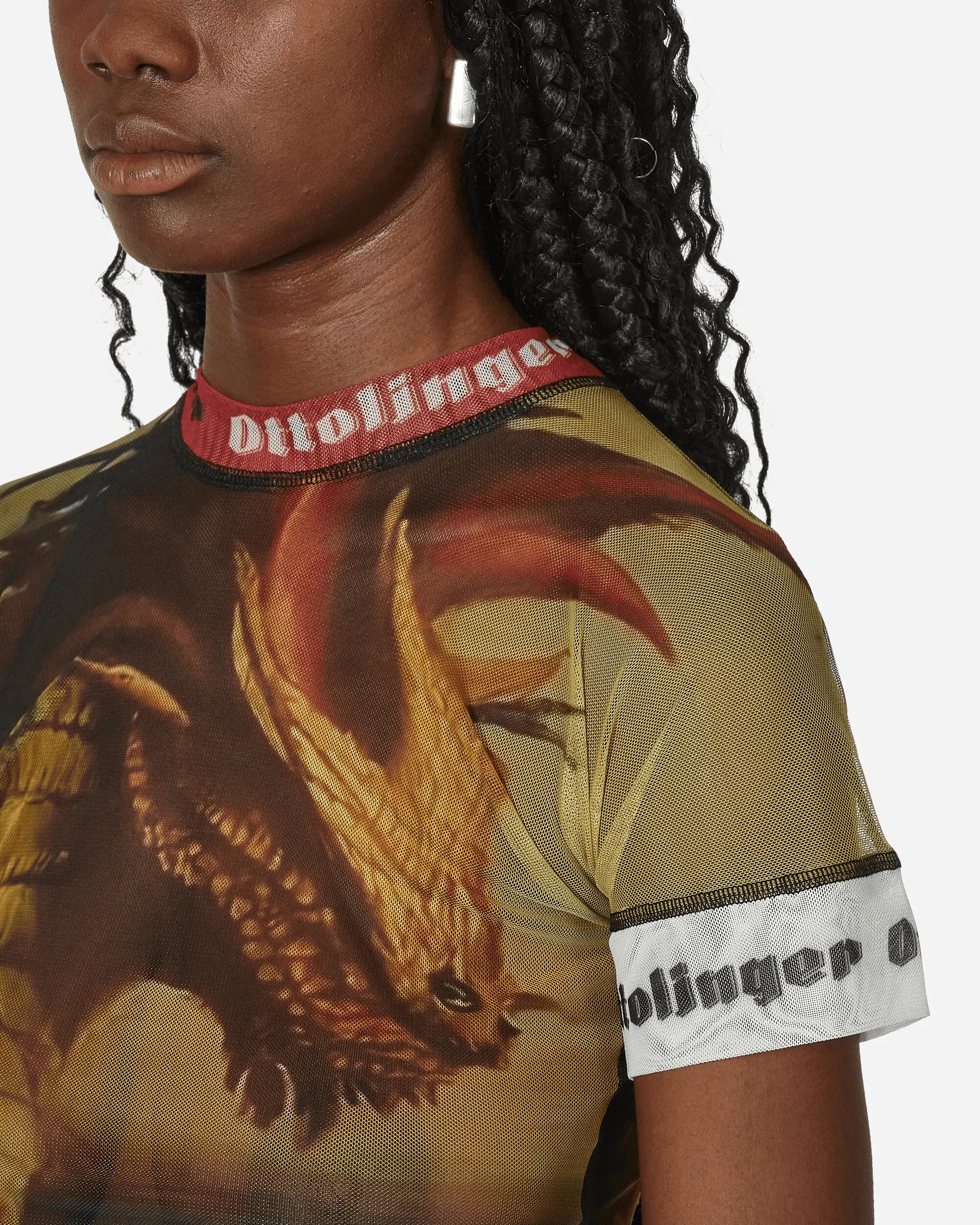 Slam Jam Mesh T-Shirt Senf