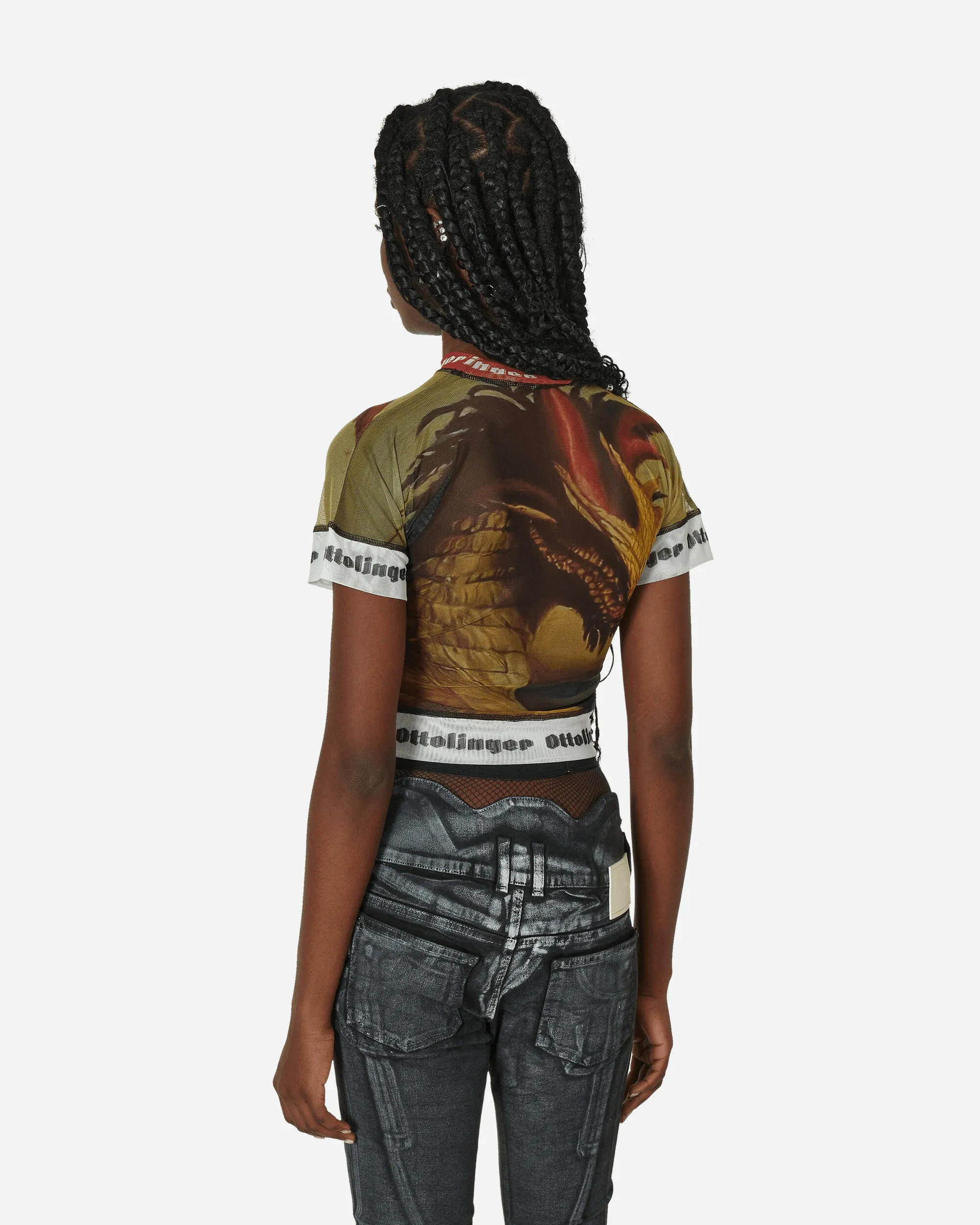 Slam Jam Mesh T-Shirt Senf