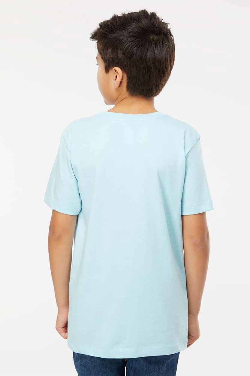 SoftShirts Jugend Bio-Kurzarm-T-Shirt mit Rundhalsausschnitt - Chambray Blau