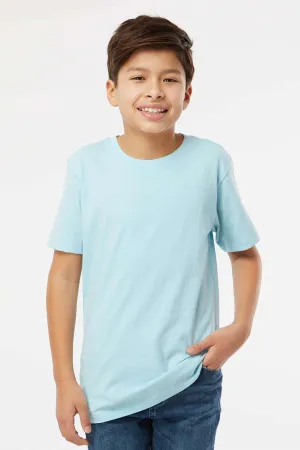 SoftShirts Jugend Bio-Kurzarm-T-Shirt mit Rundhalsausschnitt - Chambray Blau