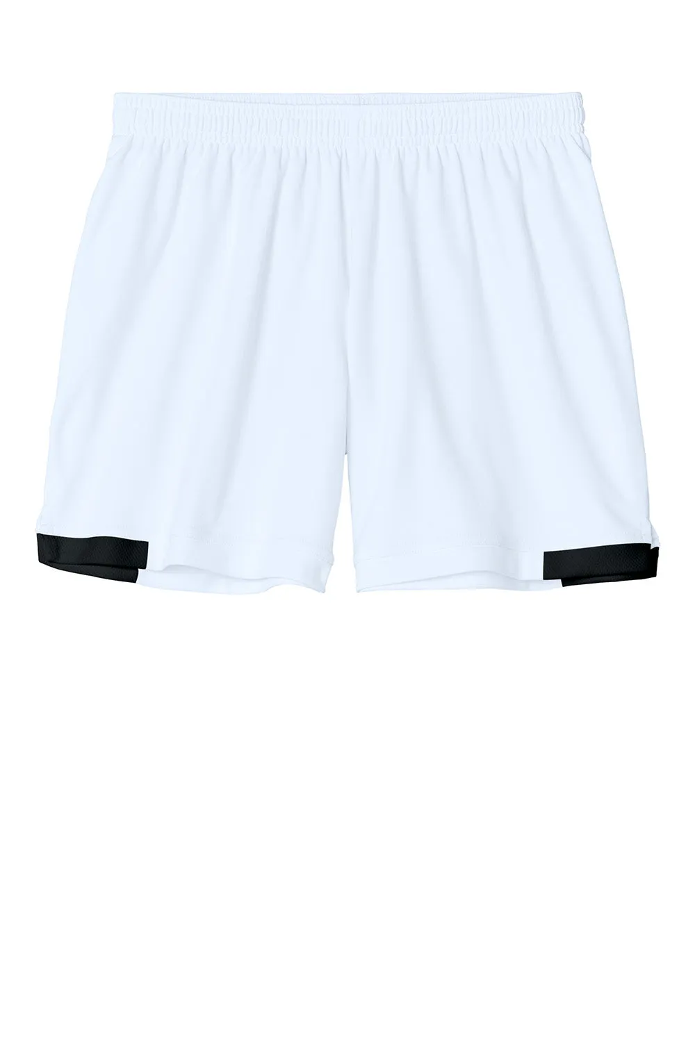 Sport-Tek Damen Club Feuchtigkeitstransportierende Shorts - Weiß/Schwarz