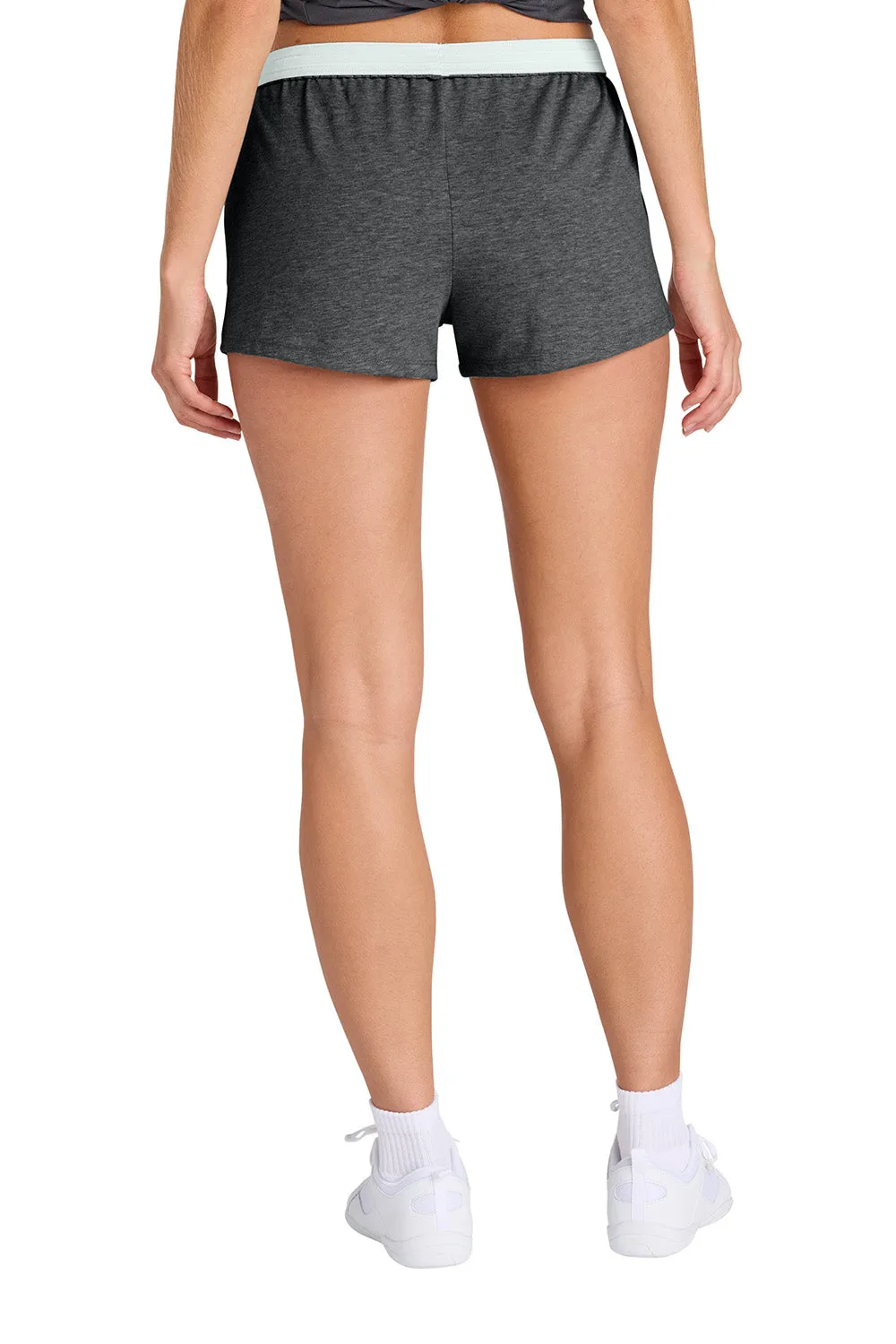 Sport-Tek Damen Jersey-Strick Squad Shorts - Meliertes Dunkelgrau