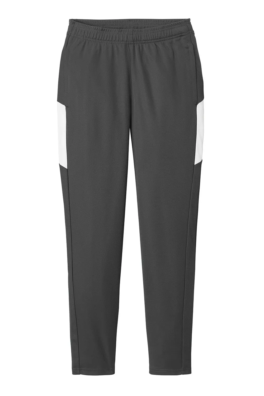 Sport-Tek Damen Reisehose mit Feuchtigkeitstransport und Taschen - Eisengrau/Weiß