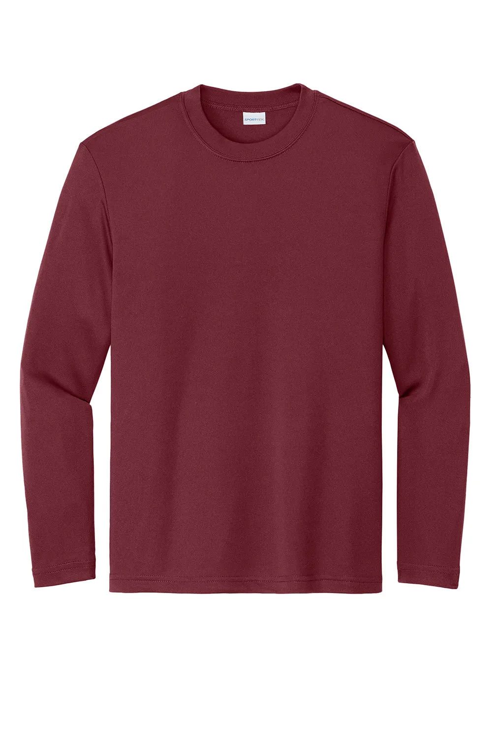 Sport-Tek Jugend Competitor Feuchtigkeitstransportierendes Langarm-Crewneck T-Shirt - Kastanienbraun