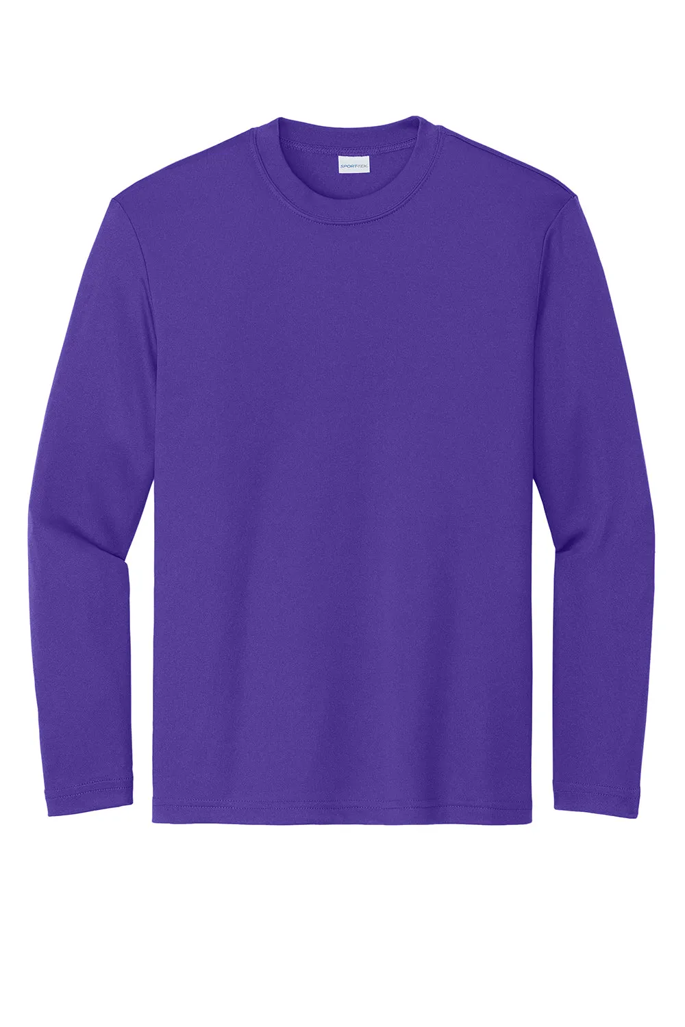 Sport-Tek Jugend Competitor Feuchtigkeitstransportierendes Langarm-Crewneck T-Shirt - Lila