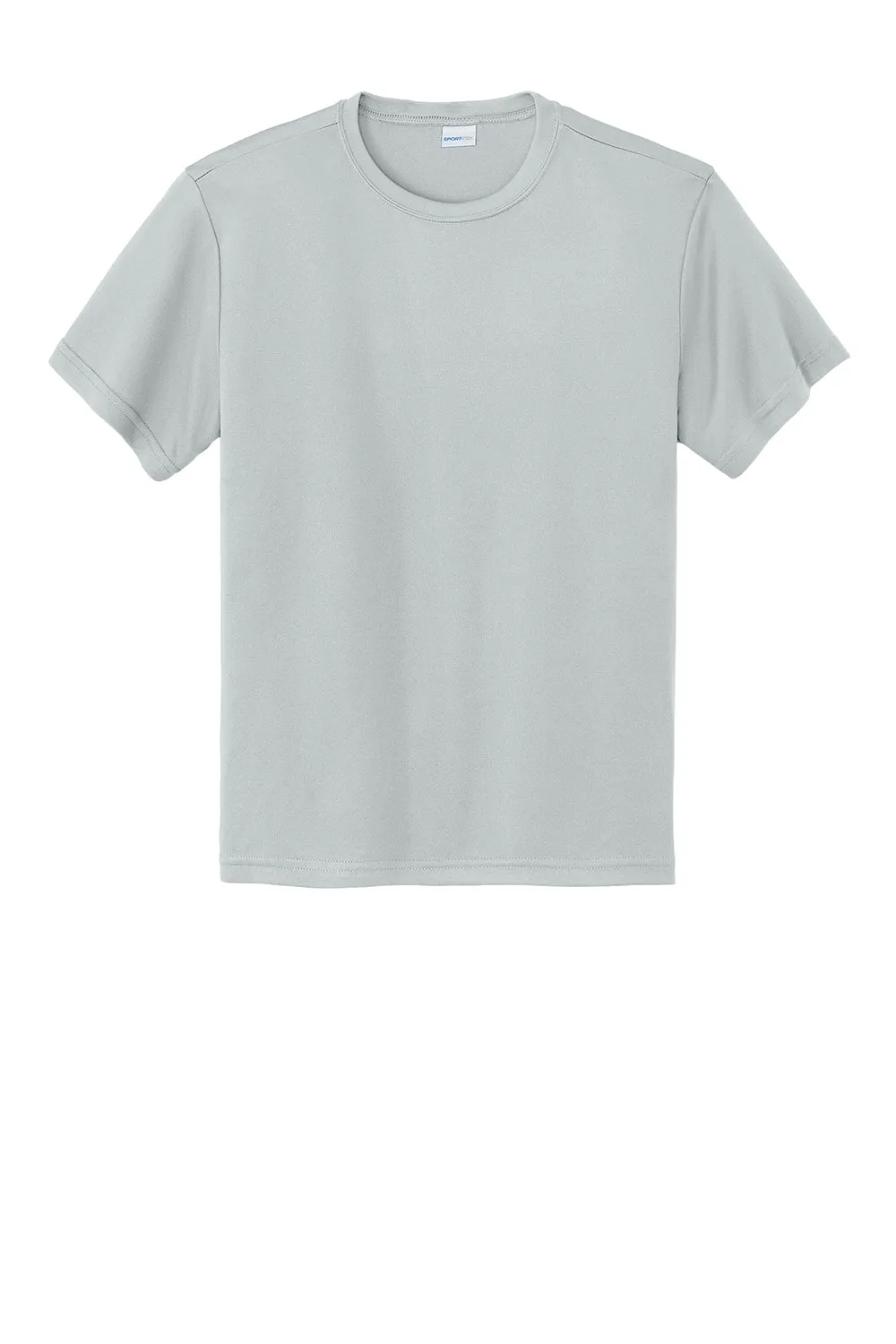 Sport-Tek Jugend Competitor Feuchtigkeitstransportierendes Kurzarm-Crewneck T-Shirt - Silbergrau