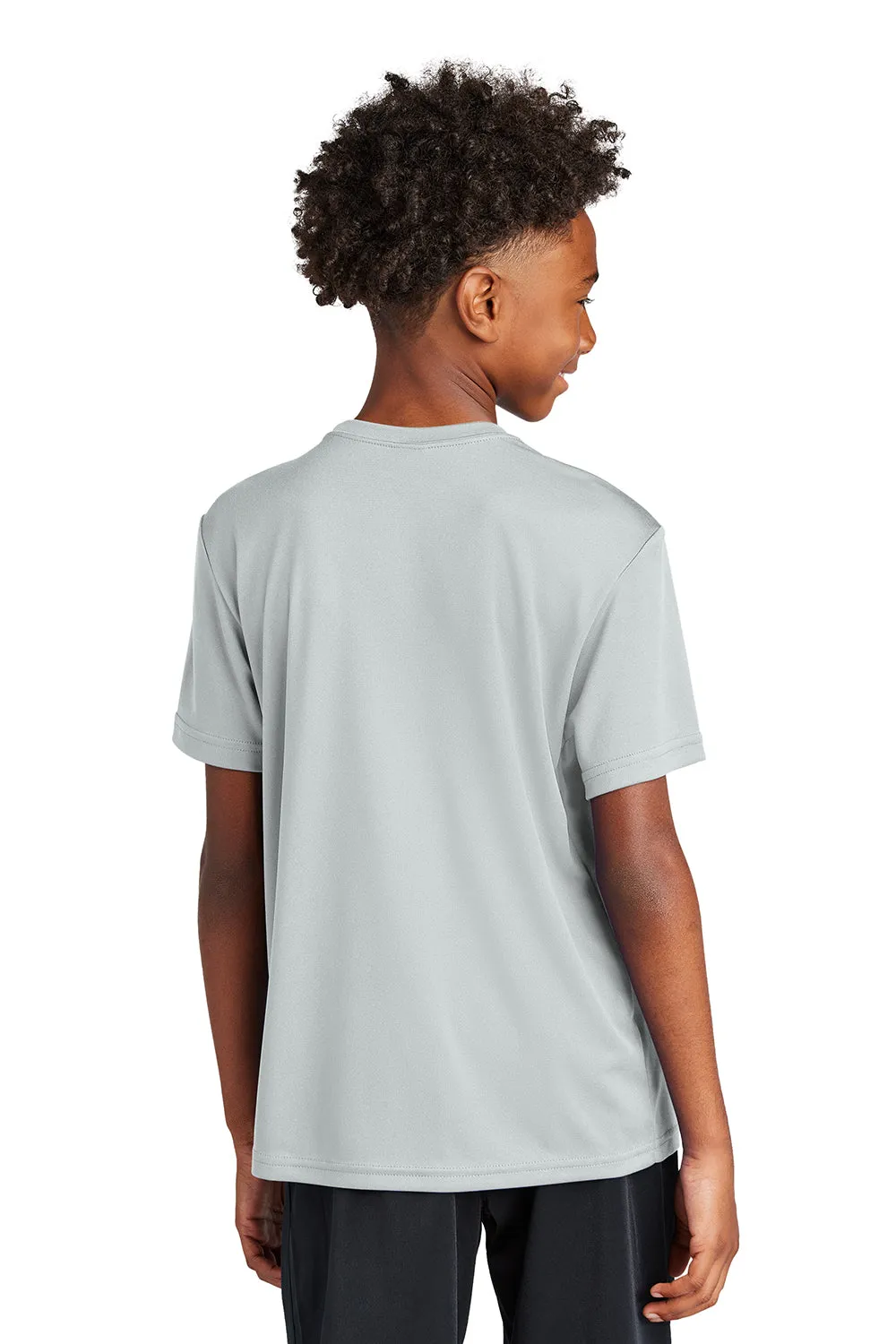 Sport-Tek Jugend Competitor Feuchtigkeitstransportierendes Kurzarm-Crewneck T-Shirt - Silbergrau