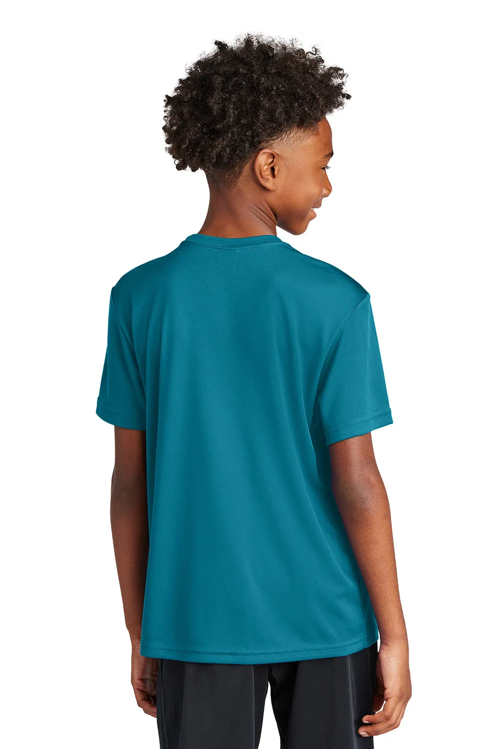 Sport-Tek Youth Competitor Feuchtigkeitstransportierendes Kurzarm-Crewneck-T-Shirt - Tropisches Blau