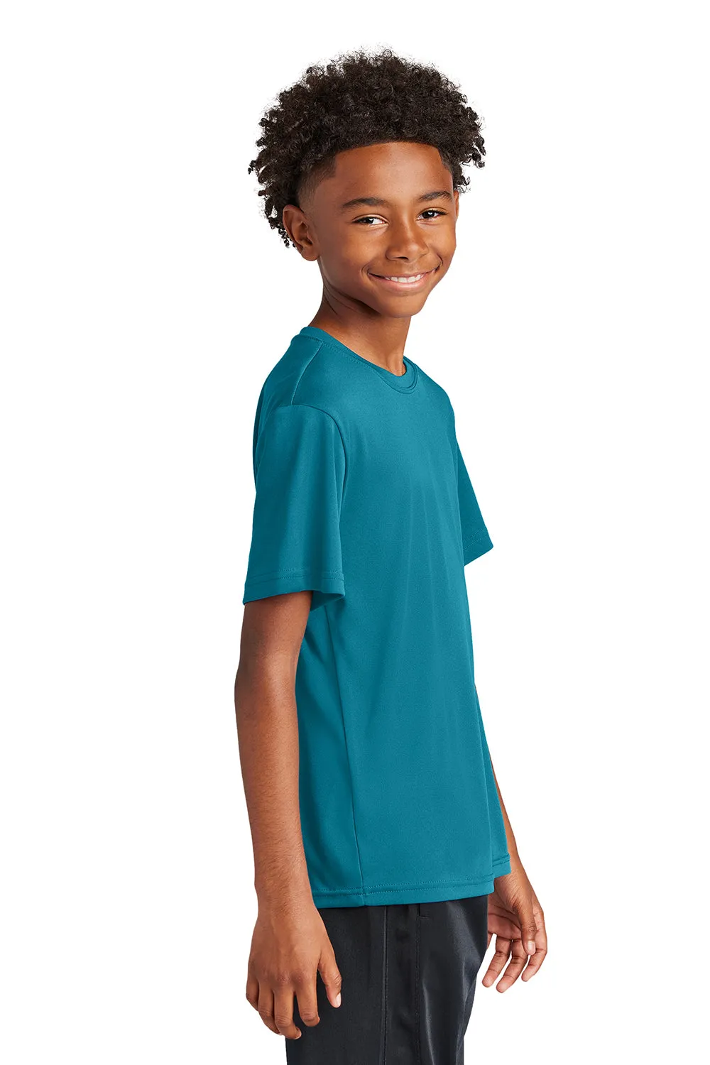 Sport-Tek Youth Competitor Feuchtigkeitstransportierendes Kurzarm-Crewneck-T-Shirt - Tropisches Blau