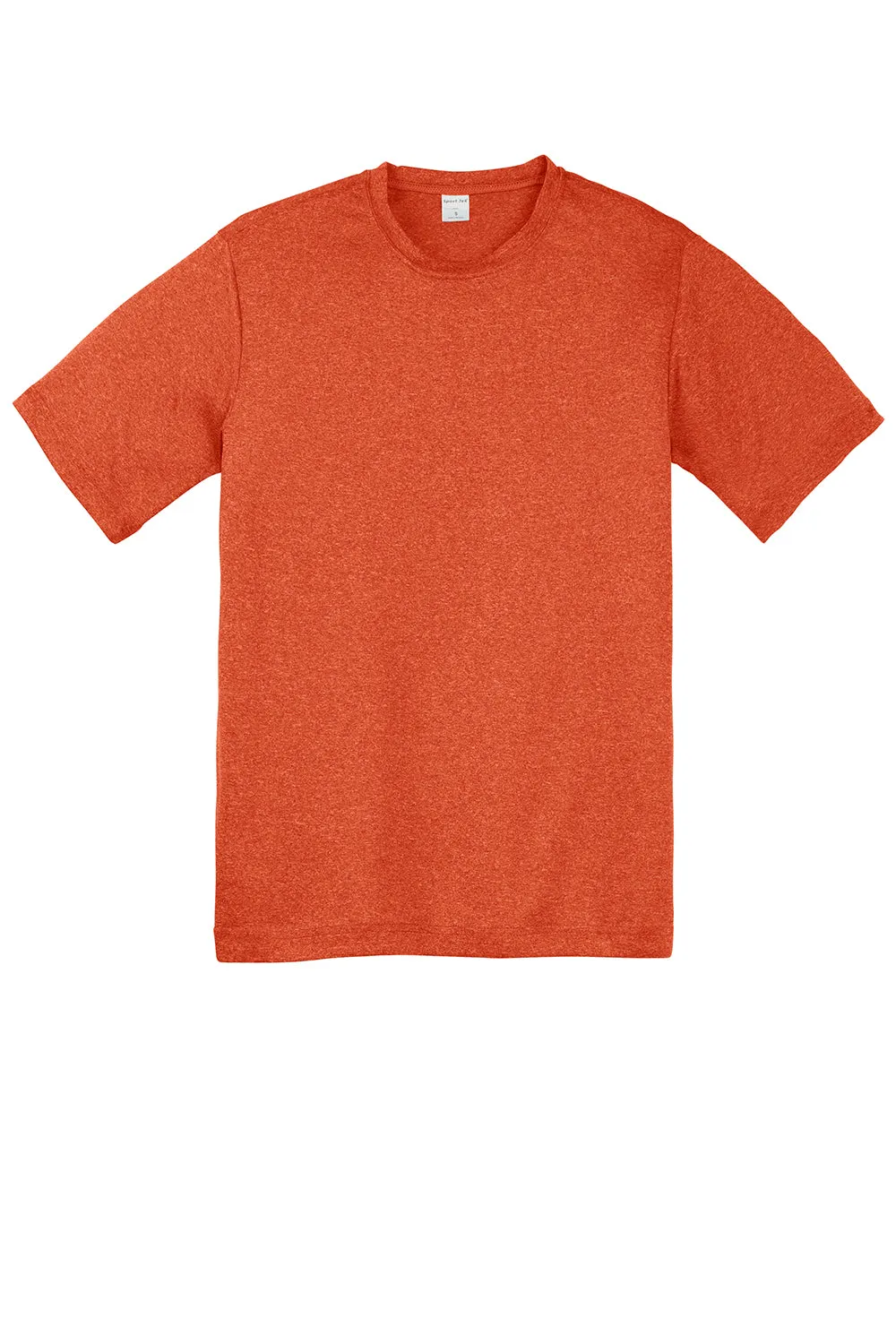 Sport-Tek Youth Contender Heather Feuchtigkeitstransportierendes Kurzarm-Crewneck-T-Shirt - Heather Dunkelorange
