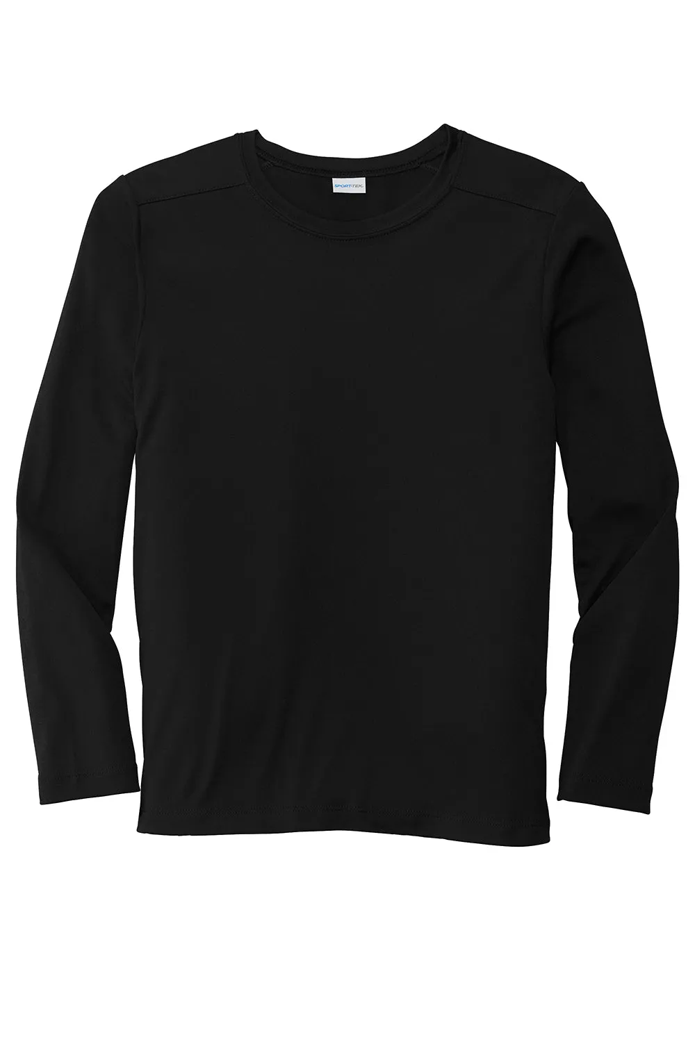 Sport-Tek Jugend Feuchtigkeitstransportierendes Langarm-Crewneck T-Shirt - Schwarz