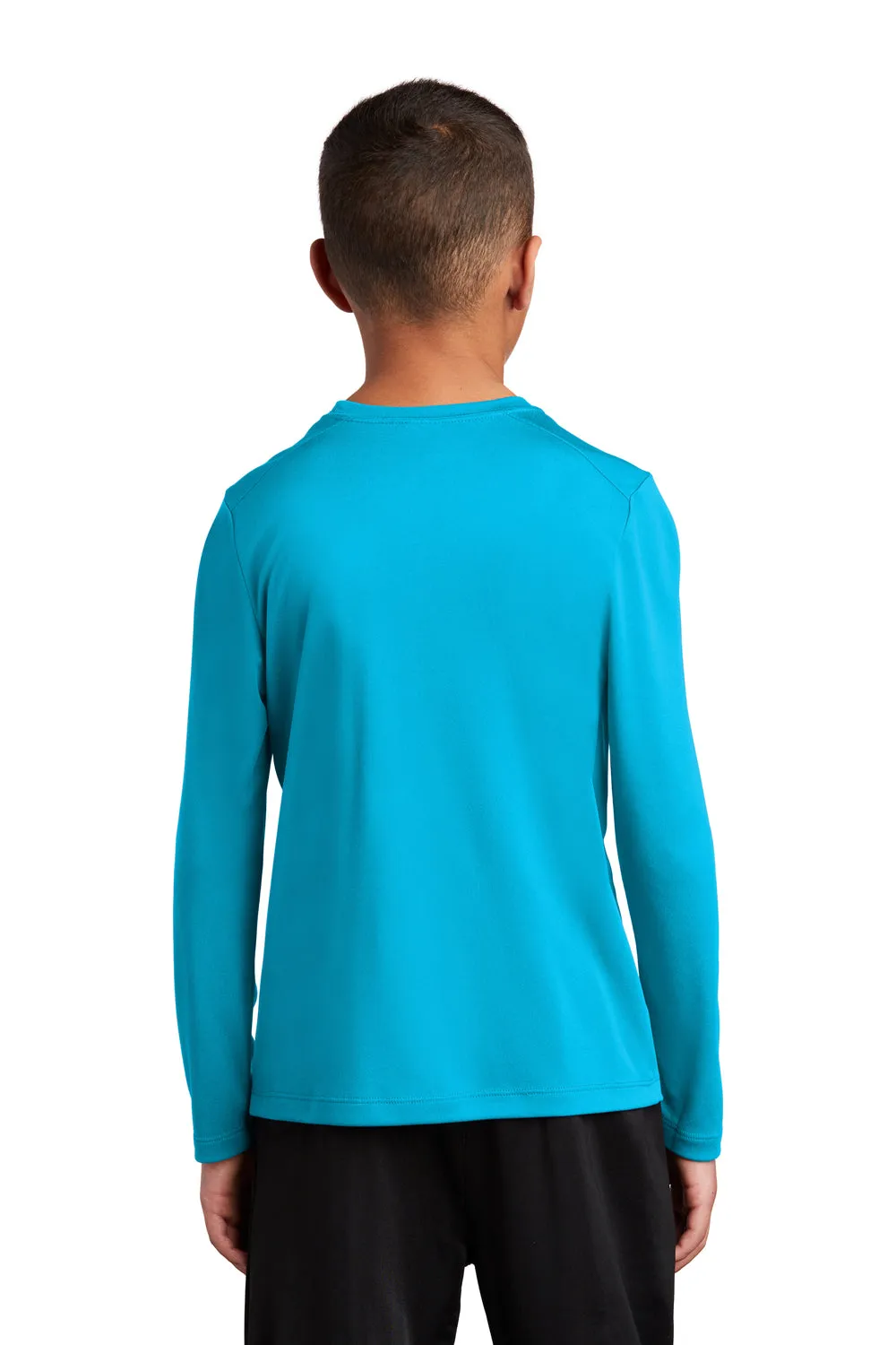 Sport-Tek Jugend Feuchtigkeitstransportierendes Langarm-Crewneck T-Shirt - Saphirblau
