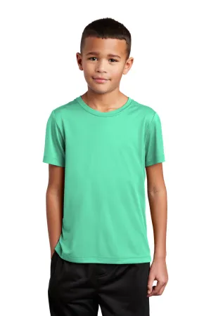Sport-Tek Jugend Feuchtigkeitstransportierendes Kurzarm-Crewneck T-Shirt - Helles Seegrün