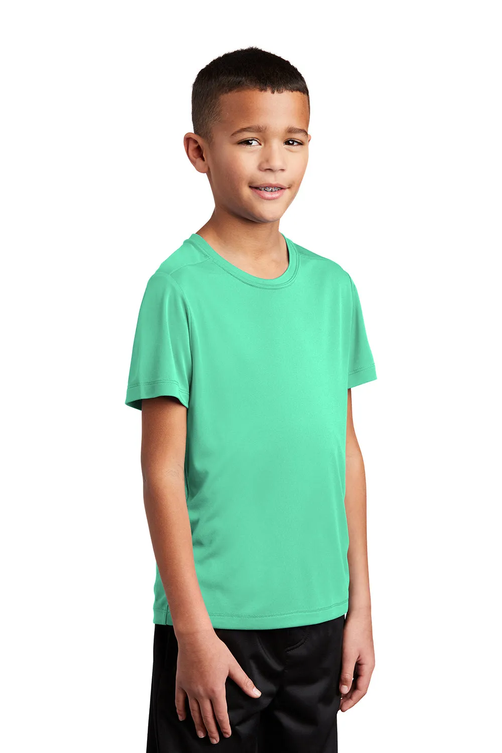 Sport-Tek Jugend Feuchtigkeitstransportierendes Kurzarm-Crewneck T-Shirt - Helles Seegrün