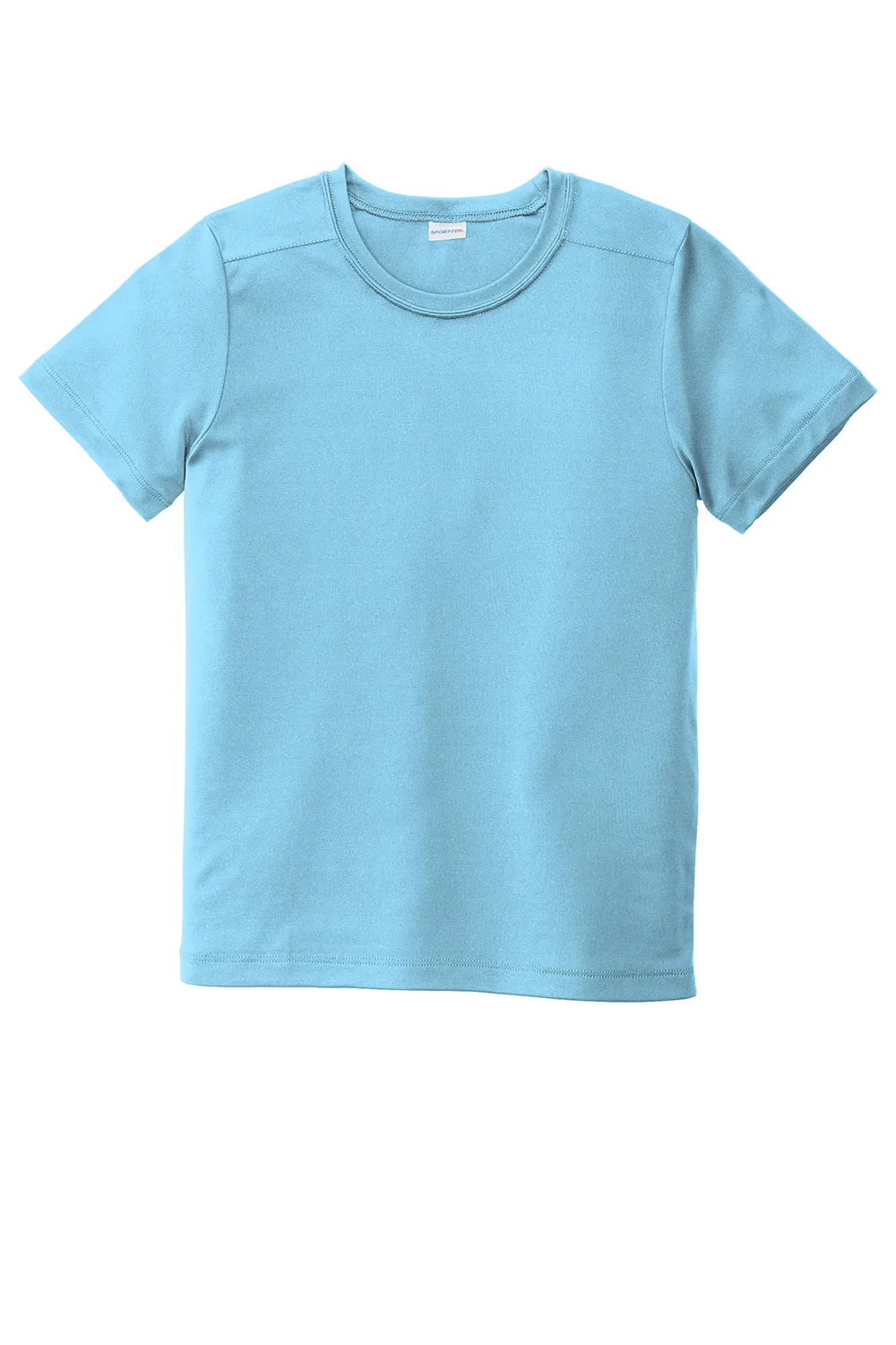 Sport-Tek Youth Feuchtigkeitstransportierendes Kurzarm-T-Shirt mit Rundhalsausschnitt - Hellblau