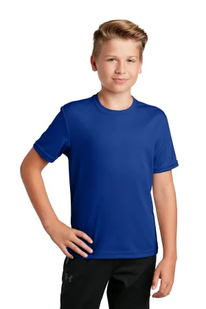 Sport-Tek Youth RacerMesh Feuchtigkeitstransportierendes Kurzarm-Crewneck-T-Shirt - Echtes Königsblau