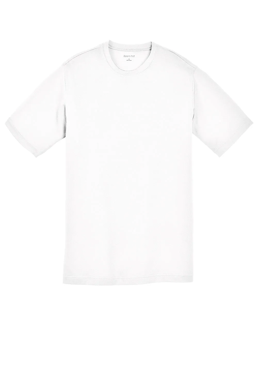 Sport-Tek Youth RacerMesh Feuchtigkeitstransportierendes Kurzarm-T-Shirt mit Rundhalsausschnitt - Weiß