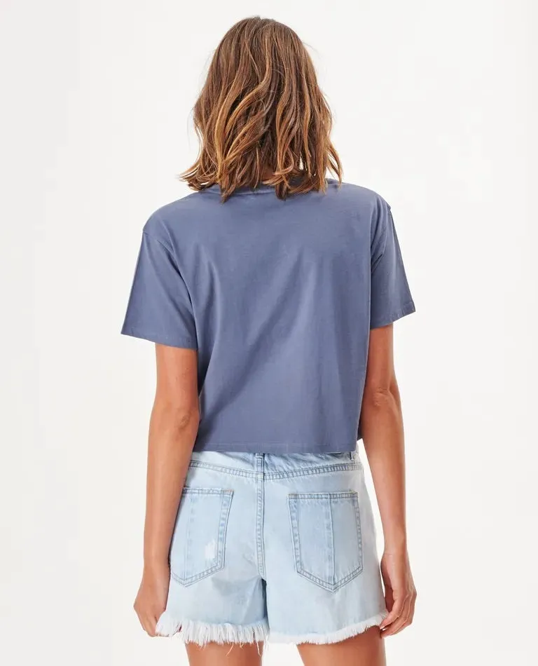 Sunny Paradise Crop Kurzarm-Shirt