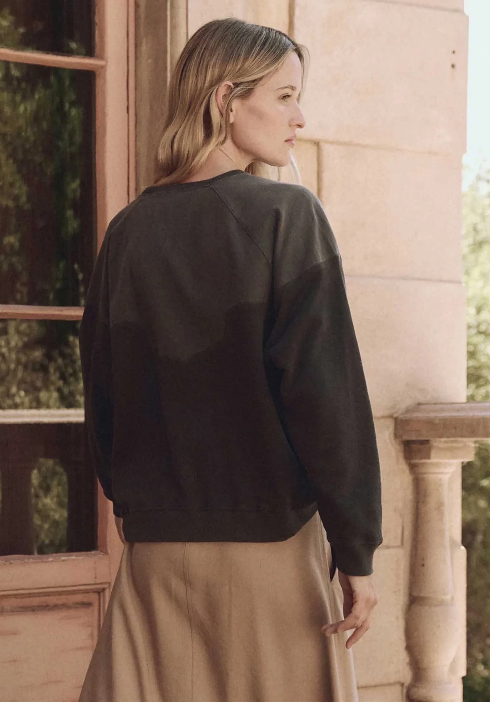 Sweatshirt T736937 Western Slouch Gewaschen-Schwarz