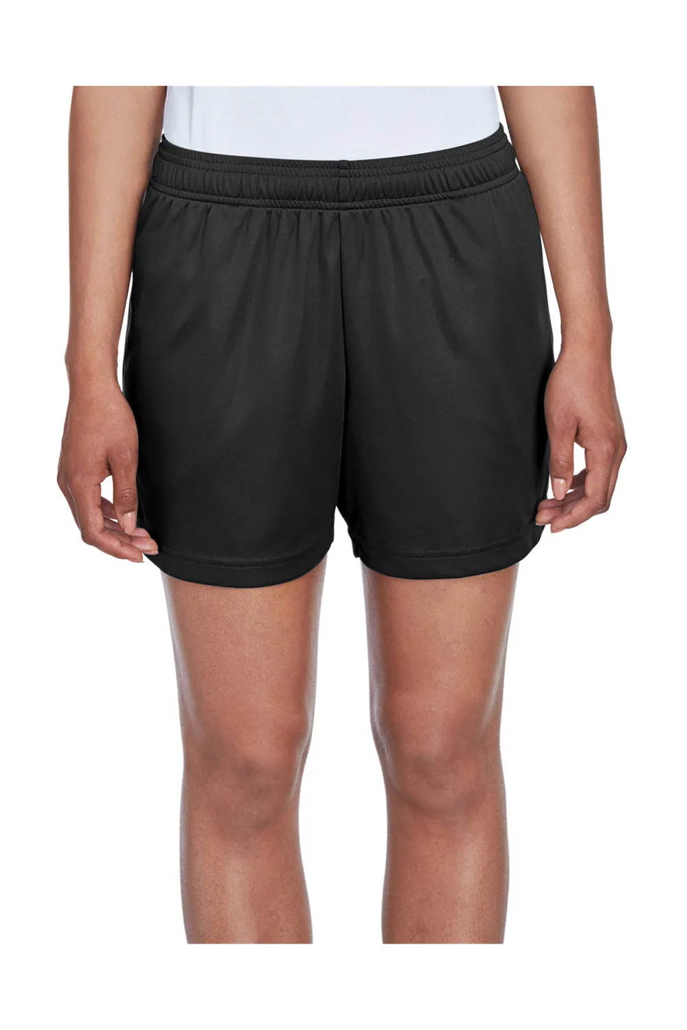 Team 365 Damen Zone Performance Feuchtigkeitstransportierende Shorts mit Taschen - Schwarz