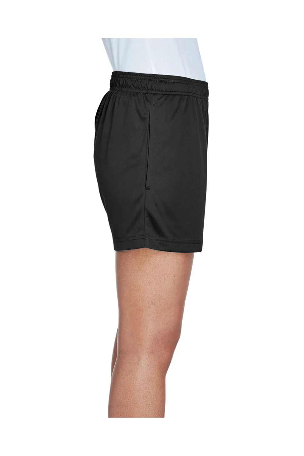 Team 365 Damen Zone Performance Feuchtigkeitstransportierende Shorts mit Taschen - Schwarz