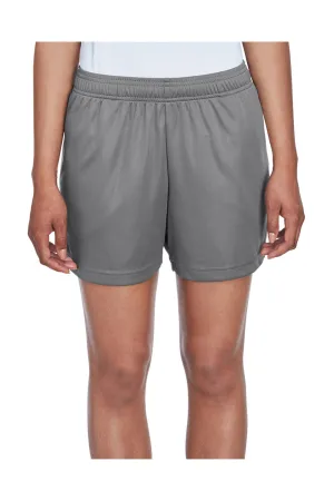 Team 365 Damen Zone Performance Feuchtigkeitstransportierende Shorts mit Taschen - Graugrau