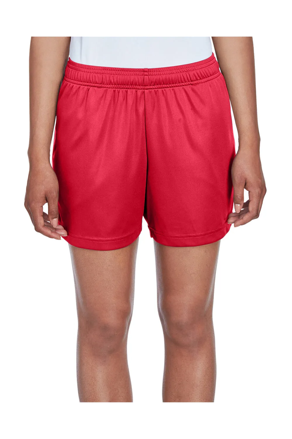 Team 365 Damen Zone Performance Feuchtigkeitstransportierende Shorts mit Taschen - Rot