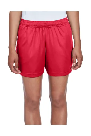 Team 365 Damen Zone Performance Feuchtigkeitstransportierende Shorts mit Taschen - Rot