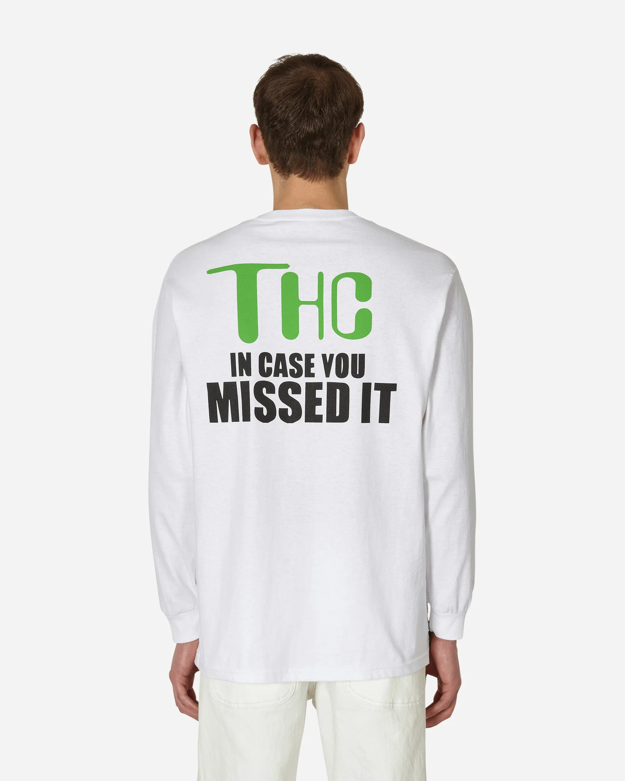 THC Langarm T-Shirt Weiß