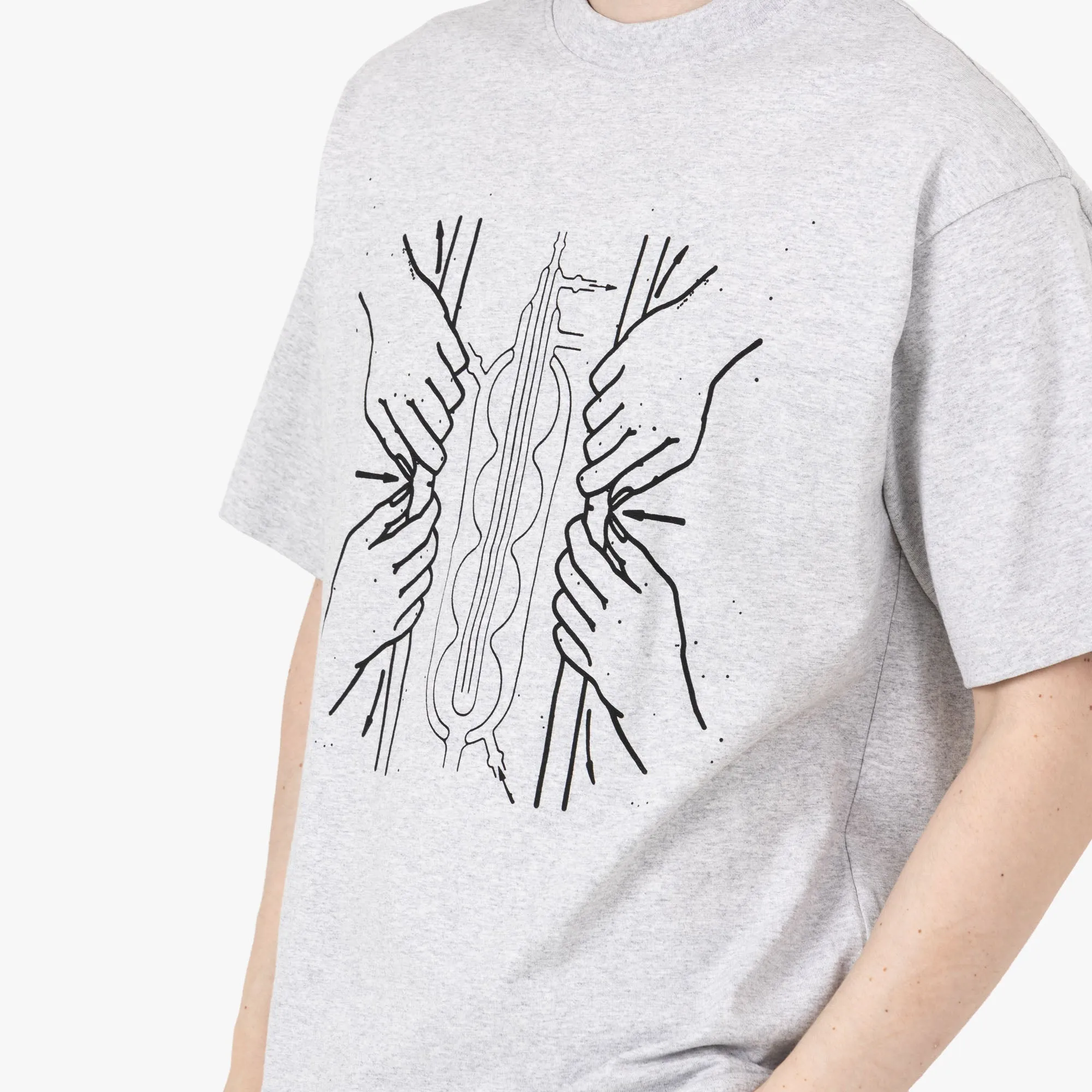 The Trilogy Tapes Pressure Slim T-Shirt / Grau Meliert