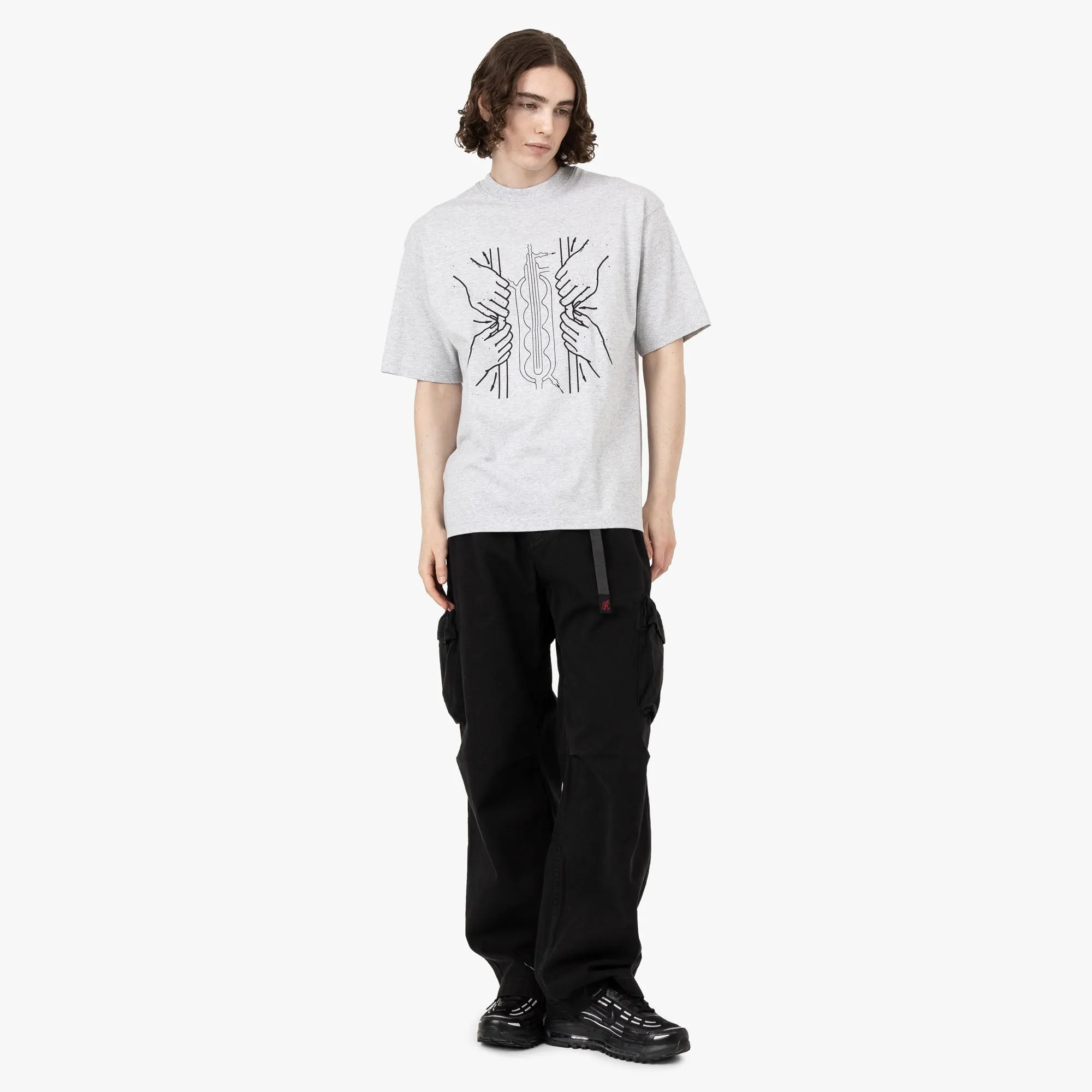 The Trilogy Tapes Pressure Slim T-Shirt / Grau Meliert