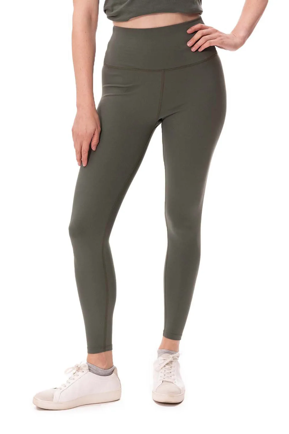 Threadfast Apparel Damen Impact Leggings mit Tasche - Armeegrün