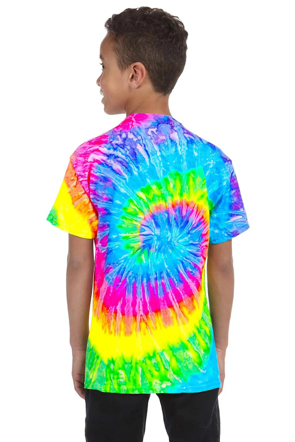 Tie-Dye Jugend Kurzarm Rundhals T-Shirt - Saturn
