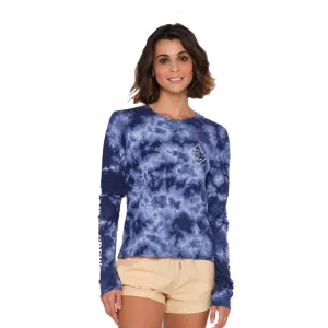 Tippet Skimmer Langarm-Shirt - Marineblau Tie-Dye