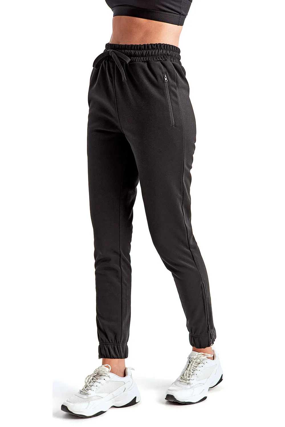 TriDri Damen Feuchtigkeitstransportierende Jogginghose mit Taschen - Schwarz - Ausverkauf