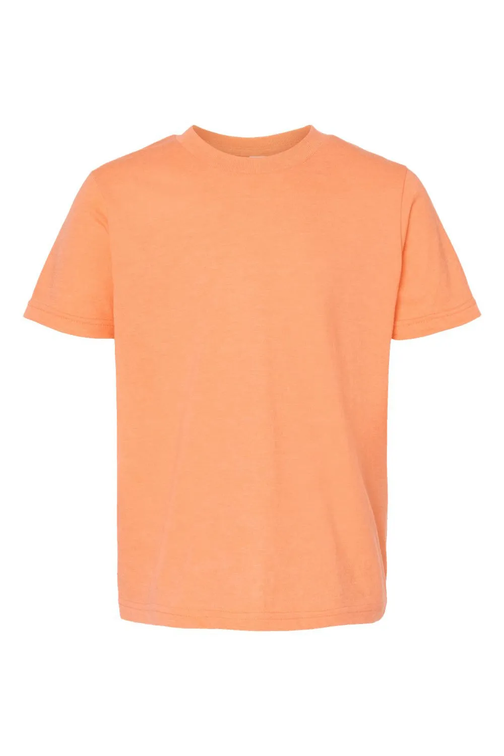 Tultex Jugendfein-Jersey Kurzarm-Rundhals-T-Shirt - Melonenorange meliert