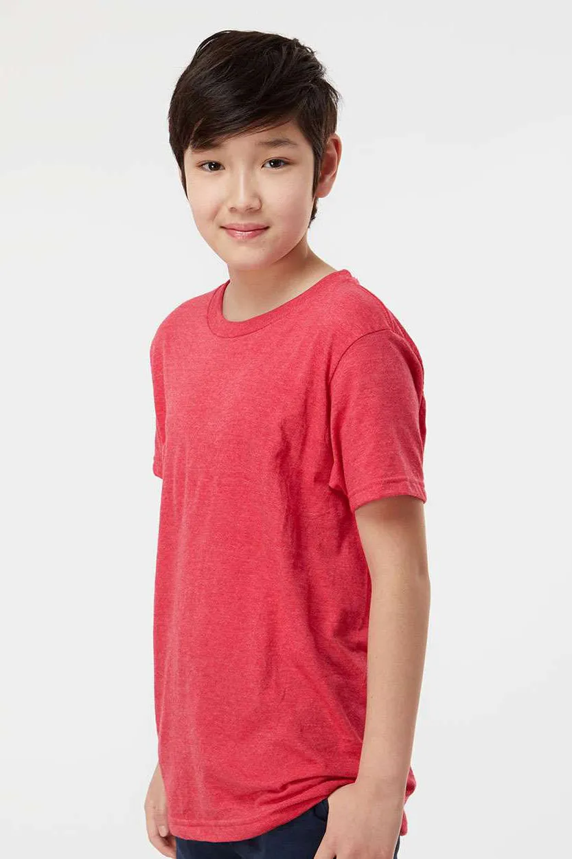 Tultex Jugend Fein-Jersey Kurzarm Rundhals T-Shirt - Heather Rot