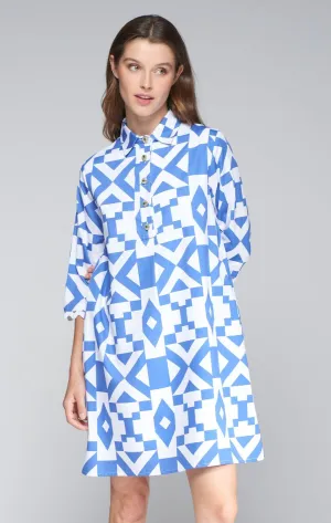 Tyanna Kleid im Maxi Geo Azulon