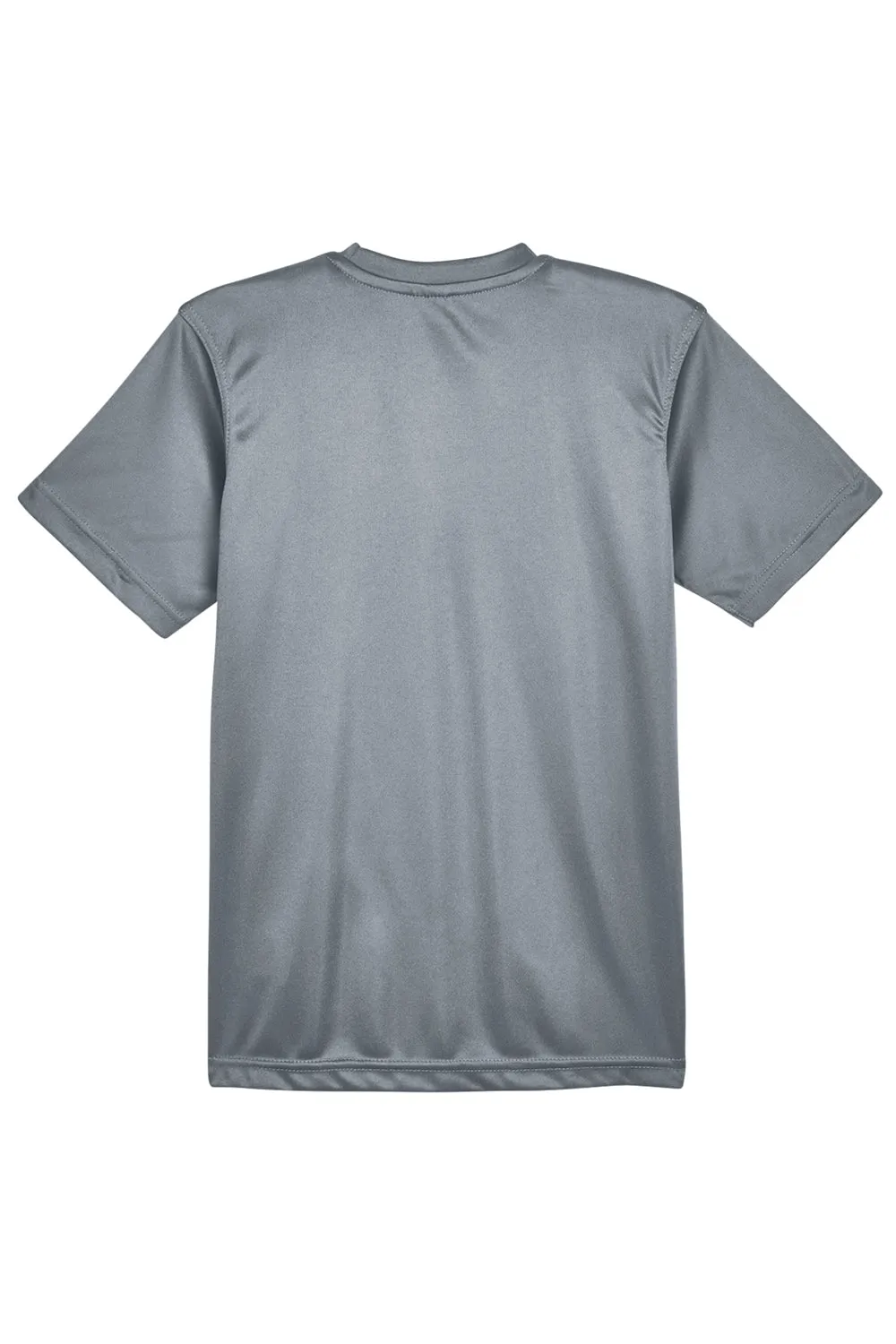 UltraClub Jugend Cool & Dry Performance Feuchtigkeitstransportierendes Kurzarm-Crewneck T-Shirt - Anthrazitgrau