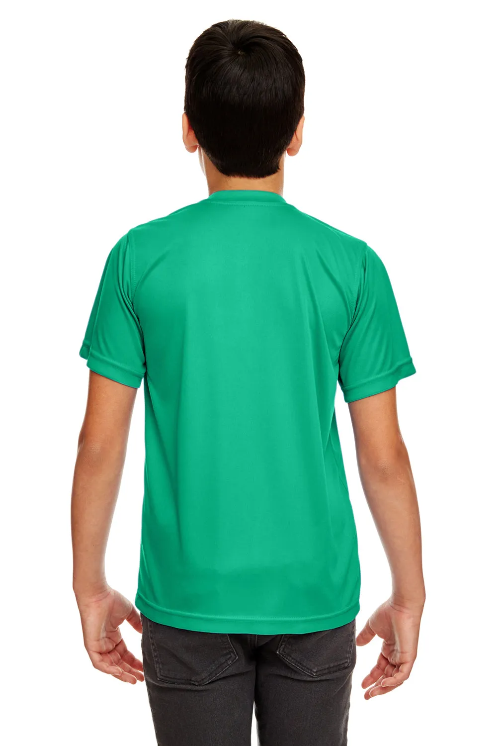 UltraClub Jugend Cool & Dry Performance Feuchtigkeitstransportierendes Kurzarm-Crewneck T-Shirt - Kelly Grün