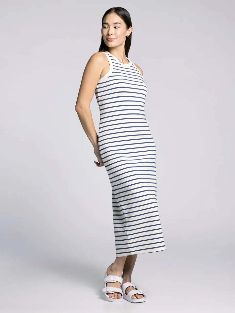 Walter Dress - Krone Blau Gestreift