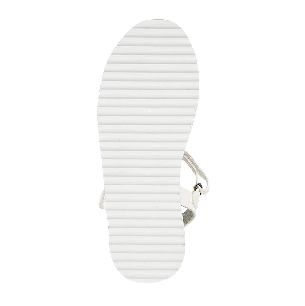 Weiße Flache Schuhe